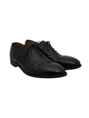 Johnston & Murphy 24-93110 Mens Black Leather Cap Toe Oxford Dress Shoes Size 12